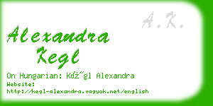 alexandra kegl business card